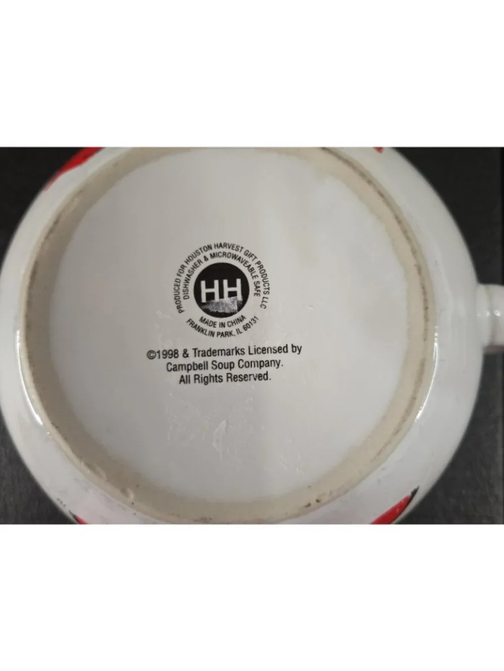 Set of 2 VTG 1998 Campbell Soup Kids Mugs Bowls Houston Harvest Collectible